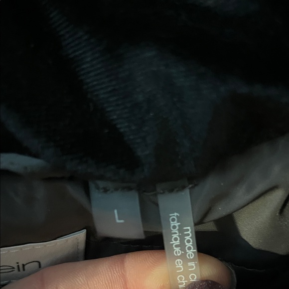 Calvin Klein Charcoal Puffer Jacket with Black Faux Fur - Picture 3 of 4